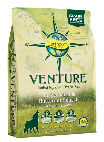 Earthborn Holistic Venture Limited Ingredient Grain Free Turkey Meal and Pumpkin Dry Dog Food