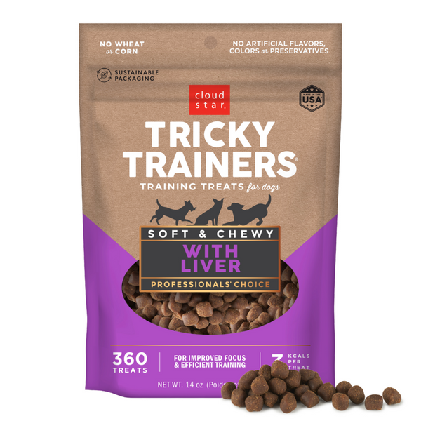 Cloud Star Tricky Trainers Soft & Chewy Liver Dog Treats