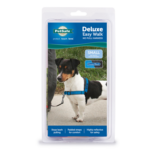 PetSafe Deluxe Easy Walk Ocean Blue & Black Dog Harness