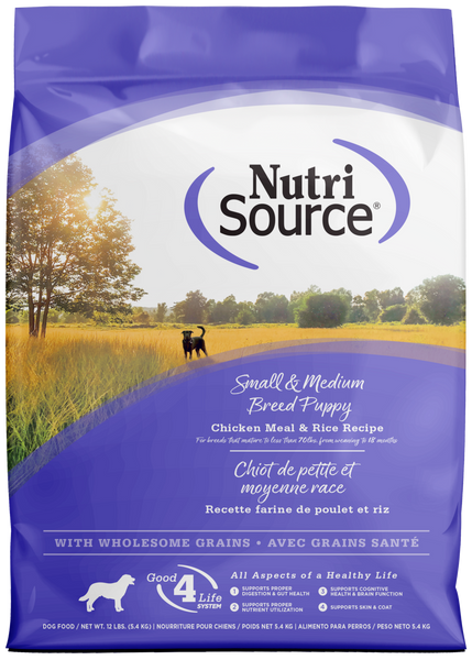 NutriSource Small & Medium Breed Puppy Chicken & Rice Dry Dog Food