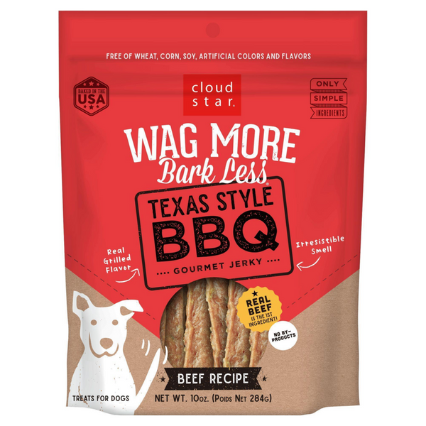 Wag More Bark Less Jerky Grain Free Texas BBQ Beef Dog Treats