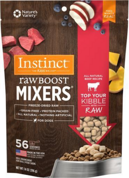 Instinct Raw Boost Mixers Grain Free Freeze Dried Beef Dog Food Topper