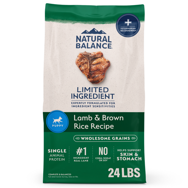 Natural Balance Limited Ingredient Puppy Dry Dog Food, Lamb & Brown Rice Recipe