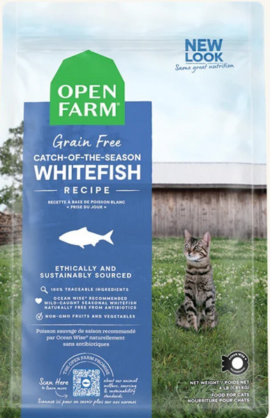 Open Farm Grain Free Catch of the Season Whitefish and Green Lentil Dry Cat Food