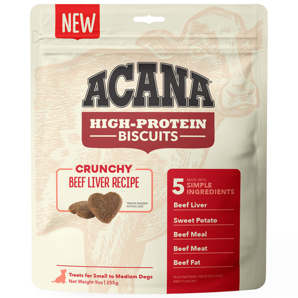 ACANA Crunchy Biscuits High-Protein Beef Liver Recipe Dog Treats