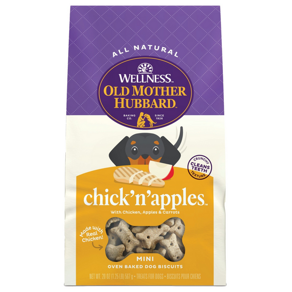 Old Mother Hubbard Crunchy Classic Natural Chick'N'Apples Mini Biscuits Dog Treats