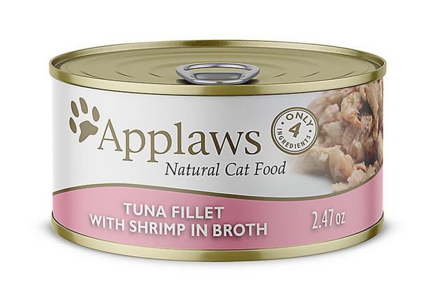 Applaws Natural Tuna with Shrimp in Broth Can Cat Food