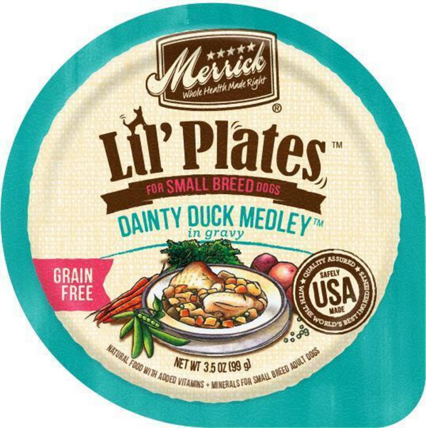 Merrick Lil' Plates Grain Free Dainty Duck Medley Small Breed Adult Wet Dog Food