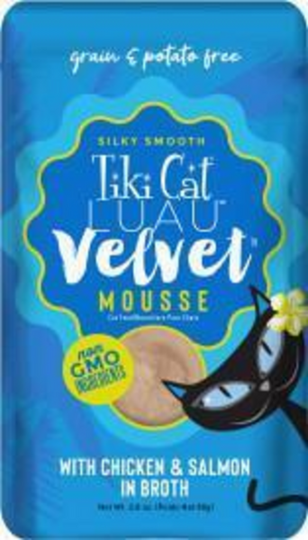 Tiki Cat Velvet Mousse Chicken & Salmon Wet Cat Food Pouches
