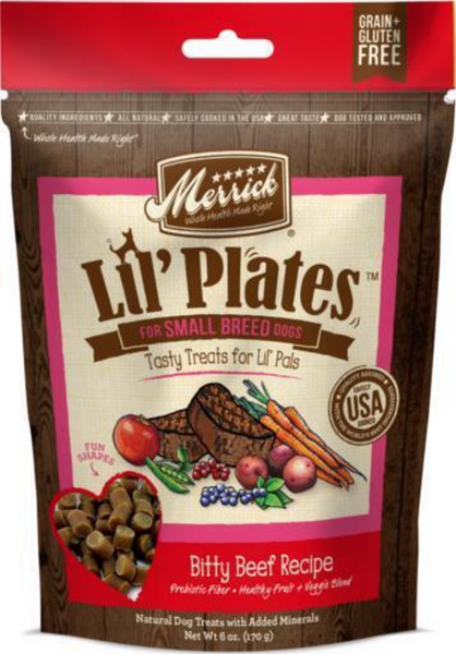 Merrick Lil' Plates Bitty Beef Small Breed Dog Training Treats