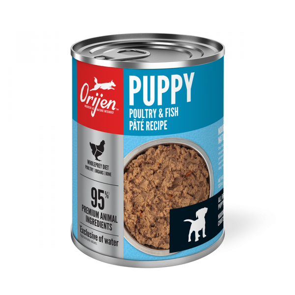 ORIJEN Puppy Recipe, Poultry & Fish Pate, Grain-free, Premium Wet Dog Food