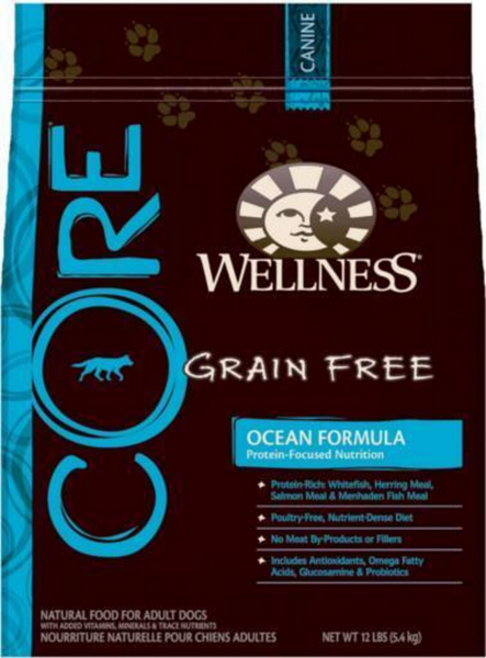 Wellness CORE Natural Grain Free Ocean Whitefish, Herring & Salmon Recipe Dry Dog Food