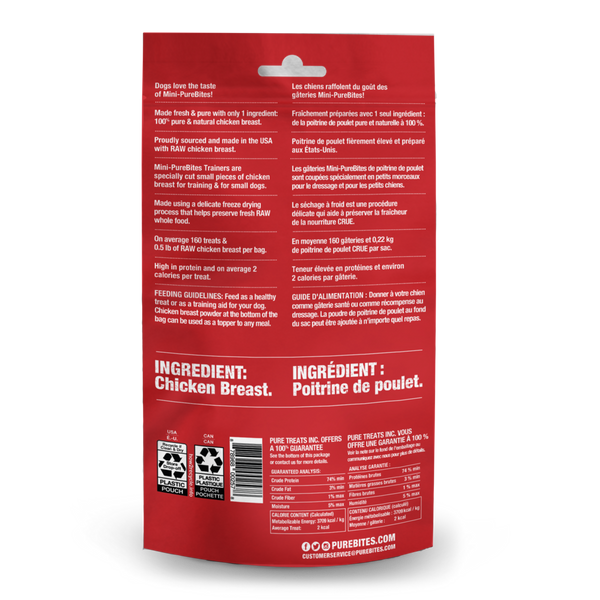 PureBites Mini Trainers Freeze Dried Chicken Breast Dog Treats