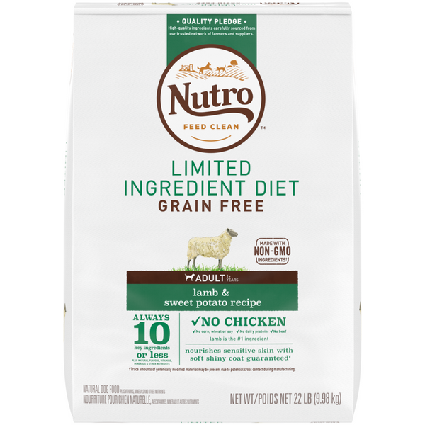Nutro Limited Ingredient Diet Grain Free Adult Lamb and Sweet Potato Dry Dog Food