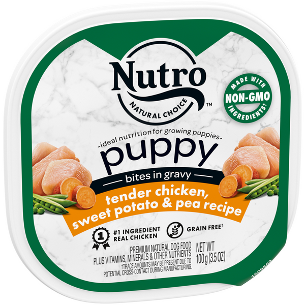 Nutro Puppy Tender Chicken & Rice Recipe Cuts In Gravy Dog Food Trays
