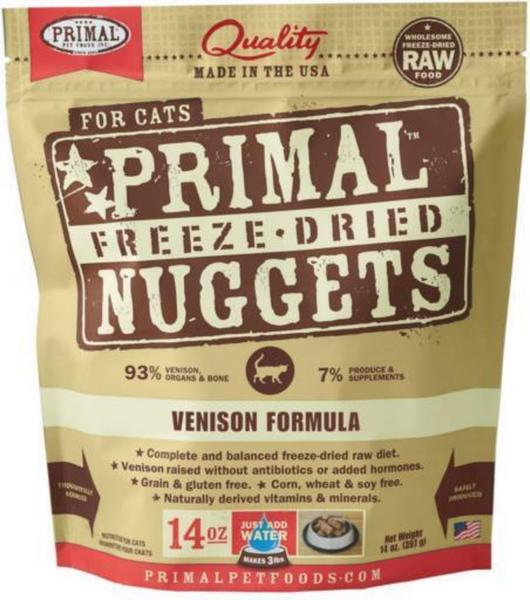 Primal Freeze Dried Nuggets Venison Formula Complete Diet for Cats