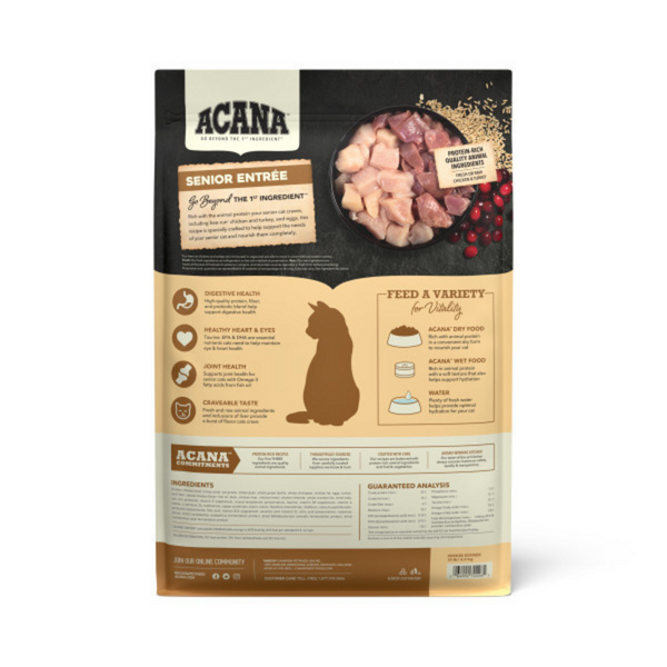 Acana Senior Entre, Chicken, Turkey, and Duck, Dry Cat Food