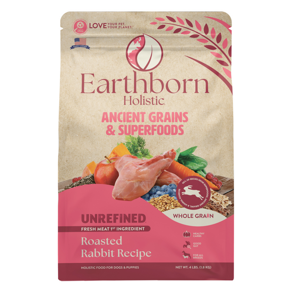 Earthborn Holistic Unrefined Roasted Rabbit with Ancient Grains & Superfoods Dry Dog Food