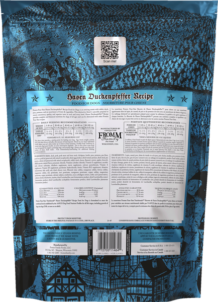 Fromm Four Star Hasen Duckenpfeffer Recipe Dry Dog Food