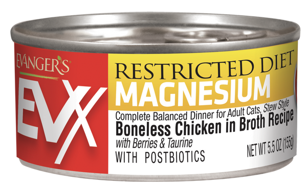 Evanger's EVX Restricted Diet Magnesium (Urinary Tract) Boneless Chicken for Cats
