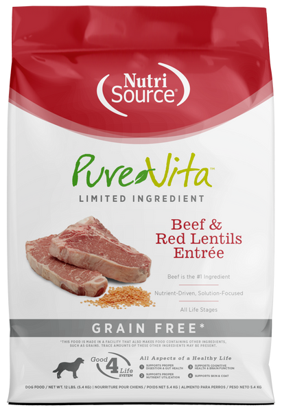 PureVita Grain Free Beef & Red Lentils Dry Dog Food