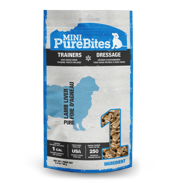 PureBites Mini Trainers Freeze Dried Lamb Liver Dog Treats