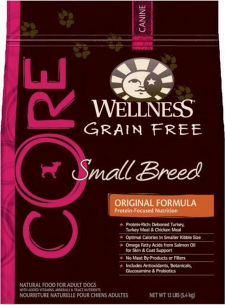Wellness CORE Grain Free Natural Small Breed Health Turkey and Chicken Recipe Dry Dog Food