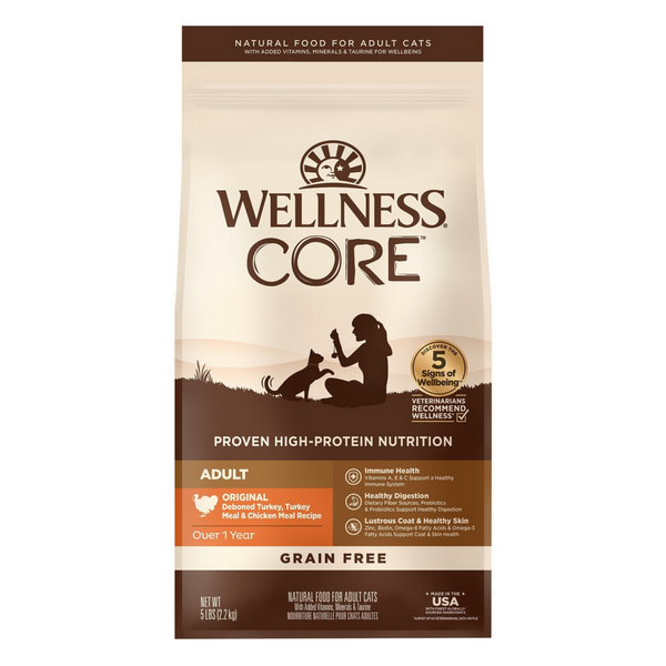 Wellness CORE Natural Grain Free Original Formula Recipe Dry Cat Food