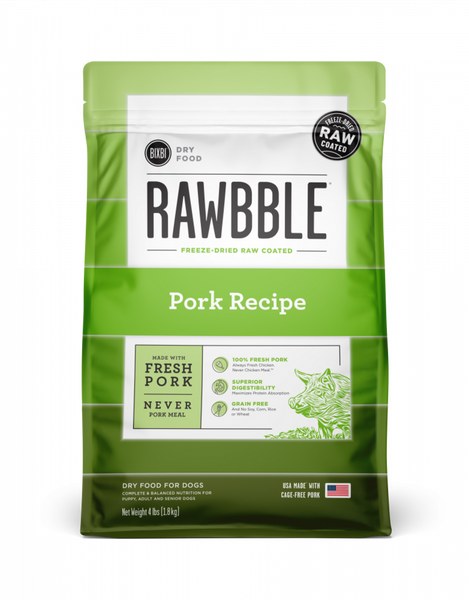 Bixbi Rawbble Kibble Grain Free Pork Dog Food