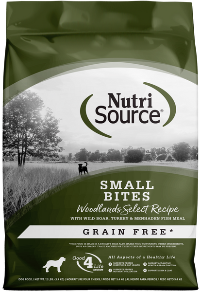 NutriSource Grain Free Woodlands Select Small Bites Dry Dog Food