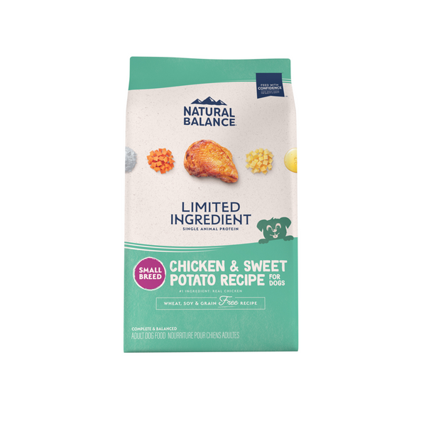 Natural Balance Limited Ingredient Grain Free Dry Dog Food for Small Breeds, Chicken & Sweet Potato Recipe