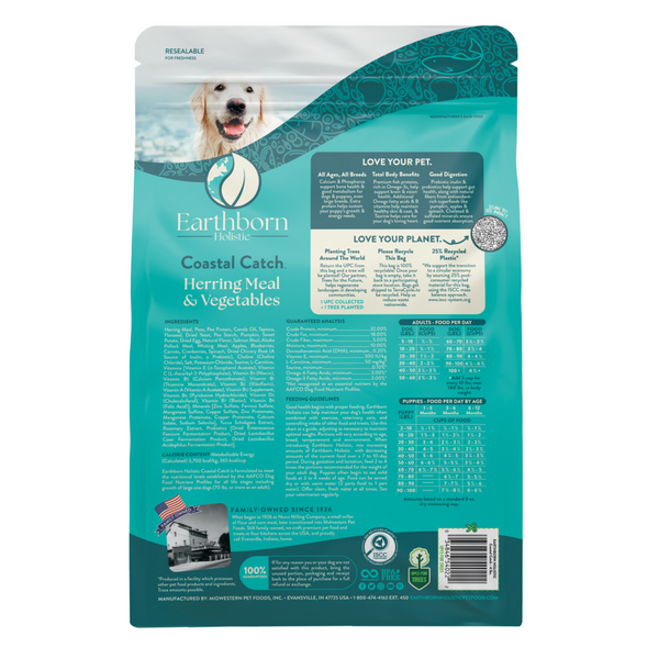 Earthborn Holistic Coastal Catch Herring Meal & Vegetables Grain Free Dry Dog Food
