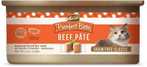 Merrick Purrfect Bistro Grain Free Beef Pate Adult Wet Cat Food