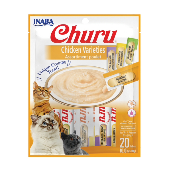 Inaba Churu Chicken Puree Cat Treats Variety Pack