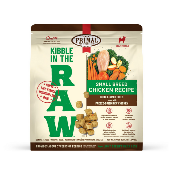Primal Canine Small Breed Recipe Kibble in the Raw