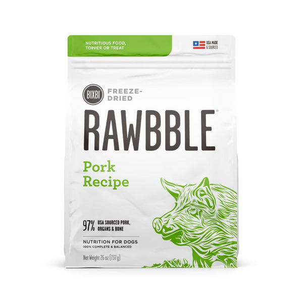 Bixbi Rawbble Freeze Dried Pork Dog Food