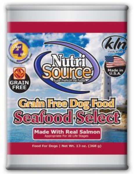 NutriSource Grain Free Seafood Select Formula Canned Dog Food