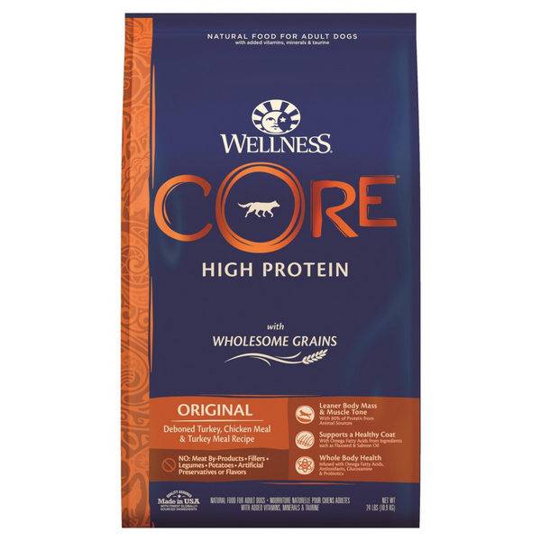 Wellness CORE High Protein Wholesome Grains Original Recipe Dry Dog Food