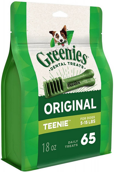 Greenies Adult Natural Dental Dog Treats Teenie Size, Original Flavor