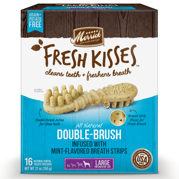 Merrick Fresh Kisses Mint Dental Dog Chews Large