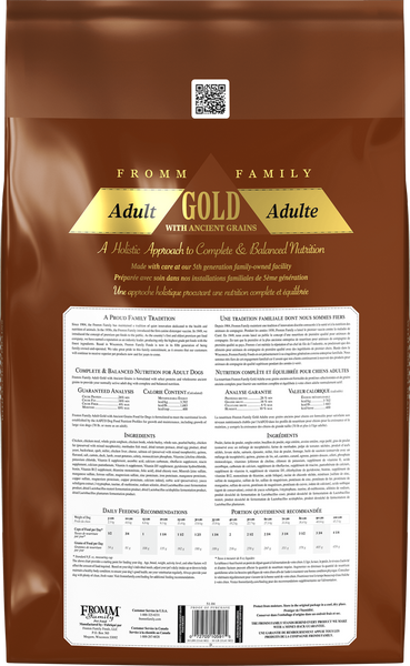 Fromm Ancient Gold Adult Dry Dog Food