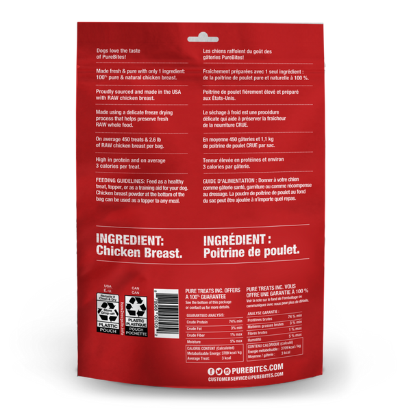 PureBites Freeze Dried Chicken Breast Dog Treats