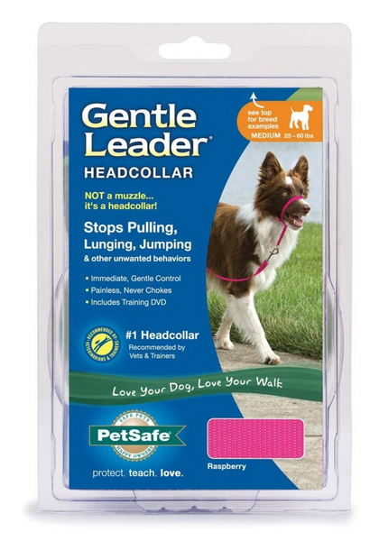 Petsafe Gentle Leader Quick Release Raspberry Headcollar for Dogs