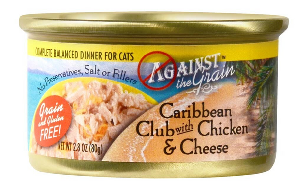 Against the Grain Caribbean Club with Chicken and Cheese Canned Cat Food