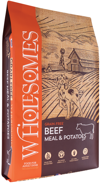 Wholesomes Grain Free Beef Meal & Potatoes Recipe Dry Dog Food