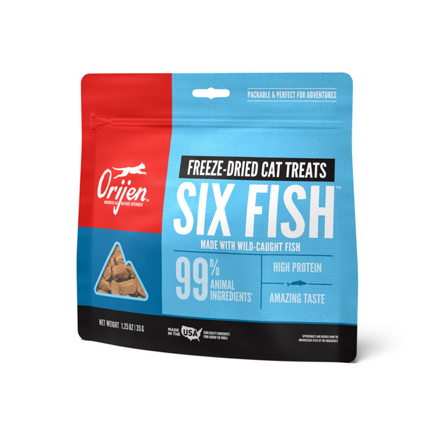 ORIJEN Grain Free Six Fish Freeze Dried Cat Treats