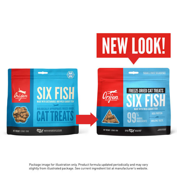 Orijen Grain Free Six Fish Freeze Dried Cat Treats