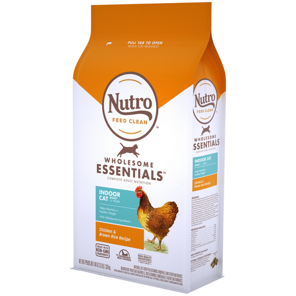 Nutro Wholesome Essentials Indoor Chicken and Brown Rice Recipe Adult  Dry Cat Food