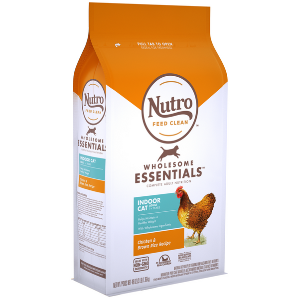 Nutro Wholesome Essentials Indoor Chicken and Brown Rice Recipe Adult  Dry Cat Food