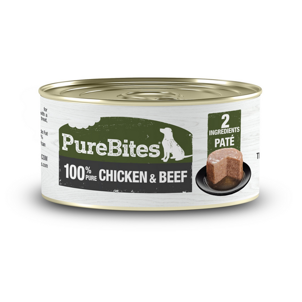 PureBites 100% Pure Chicken & Beef Pate Dog Treat